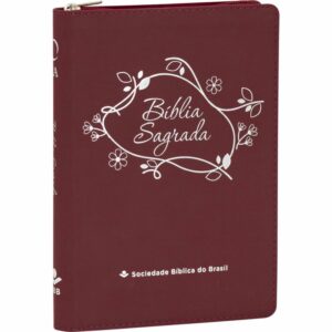 Biblia ARA - Capa luxo vinho c/ zíper